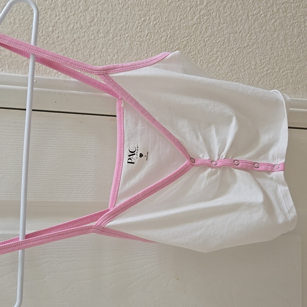 PacSun White and pink tank Size L nwot